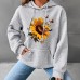 Floral Sunflower Pattern Printed Top