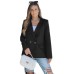 Simple casual commuting suit collar black suit jacket