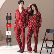 Pajamas Couple Red Men's Set Home Clothes
