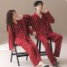 Pajamas Couple Red Men's Set Home Clothes