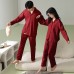 Pajamas Couple Red Men's Set Home Clothes