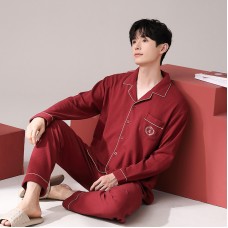 Couple sleepwear long sleeved outerwear set