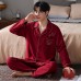 Couple sleepwear long sleeved outerwear set