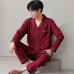 Couple sleepwear long sleeved outerwear set