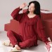 Couple sleepwear long sleeved outerwear set
