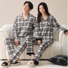 Couple collar men and women can wear outerwear set