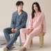 Couple collar men and women can wear outerwear set