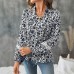 Elegant retro strap V-neck floral French top for women