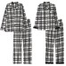 Plaid lace couple home suit set