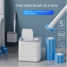 One-Time Use Toilet Brush Set, No Dead Corners, Household Disposable Replaceable Cleaning Brush Head, Antibacterial Toilet Brush for Bathroom