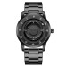 LIGE Fashionable Roman Numeral Men's Multi-Function Quartz Watch with Leather Strap and Water Resistance