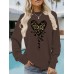 Featuring a leopard print heart-shaped design pattern
