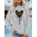 Featuring a leopard print heart-shaped design pattern