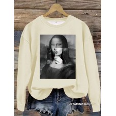 Mona Lisa printed hoodie