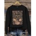 NASHVILLE Guitar Wings Printed Hoodie