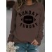 Rugby letter printed hoodie