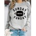 Rugby letter printed hoodie