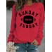 Rugby letter printed hoodie