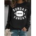 Rugby letter printed hoodie