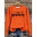 Horse racing pattern printed round neck hoodie