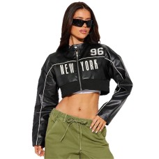 Printed Top Printed Splicing Jacket for Women