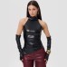 Irregular women's PU vest sleeve top