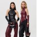 Irregular women's PU vest sleeve top
