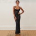 One neck sexy see through lace slim fit dress dress