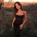 One neck sexy see through lace slim fit dress dress