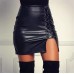 Strap high waisted split skirt for women
