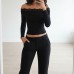 One shoulder spicy girl lace patchwork lapel slim fit long sleeved top for women