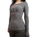 Retro letter printed versatile top basic top