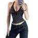 Wave Point Hanging Neck Basic Versatile Top