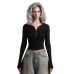 Splicing hooded basic versatile solid color top