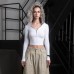 Splicing hooded basic versatile solid color top