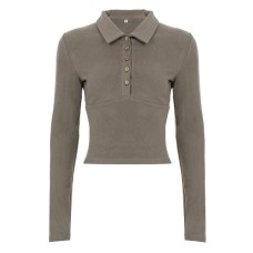 V-neck short sleeved solid color top