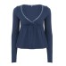 Solid color basic lace cross chest A-list top