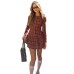 College style slim fit shirt A-line skirt