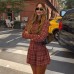 College style slim fit shirt A-line skirt