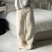 Double sided velvet warm low waist straight leg casual pants