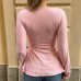 Loose square neck front and back slim fit T-shirt