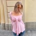 Loose square neck front and back slim fit T-shirt