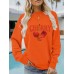 Long sleeved round neck CHERRY cherry print pullover sweatshirt sweatshirt sweatshirt