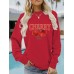 Long sleeved round neck CHERRY cherry print pullover sweatshirt sweatshirt sweatshirt
