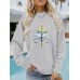 Dragonfly printed hoodie for women