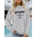 HUFFLEPUFF printed casual round neck long sleeved sweatshirt loose fit