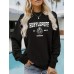 HUFFLEPUFF printed casual round neck long sleeved sweatshirt loose fit