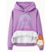 Hooded long sleeves with plush and thickened YOURLITTLE print