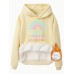 Hooded long sleeves with plush and thickened YOURLITTLE print