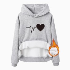Thick textured heart-shaped love print